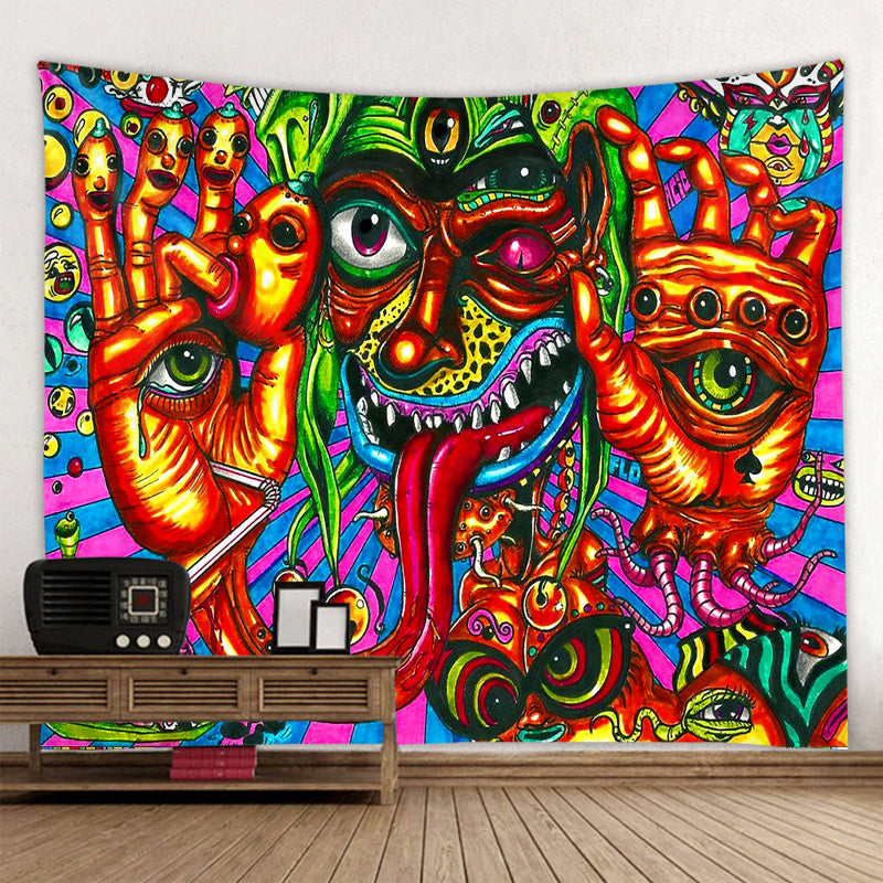 New European And American Psychedelic Mushroom Tapestry