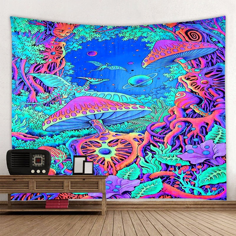 New European And American Psychedelic Mushroom Tapestry