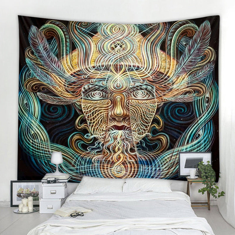 New European And American Psychedelic Mushroom Tapestry